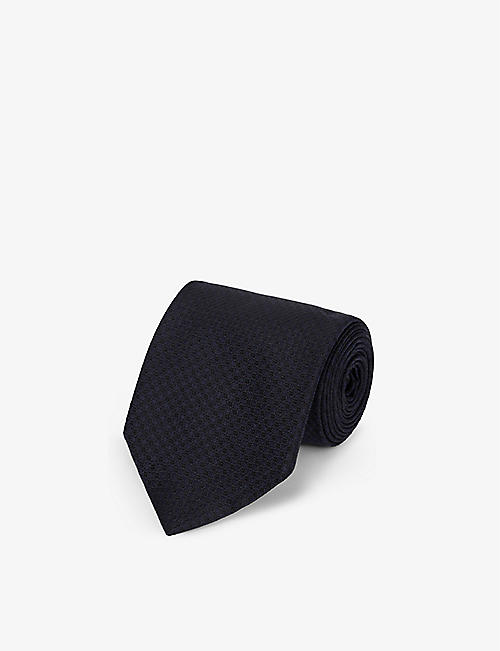 TOM FORD: Classic check-patterned silk tie