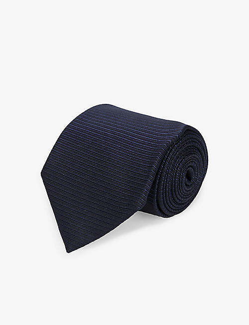 TOM FORD: Striped-pattern silk tie