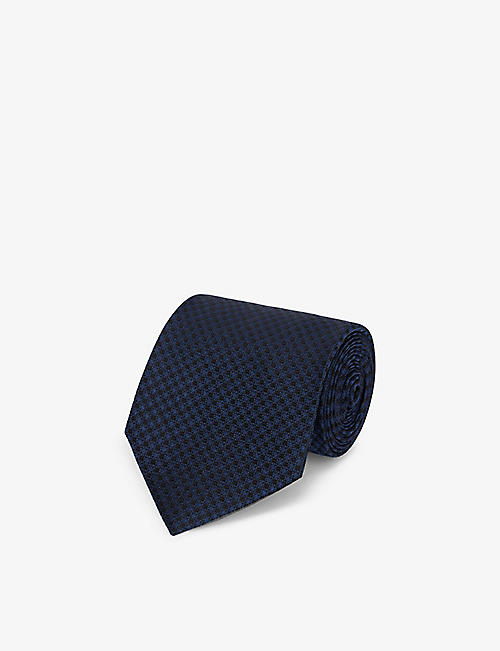TOM FORD: Classic check-patterned silk tie