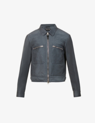 TOM FORD Collared regular-fit organic-cotton moleskin jacket