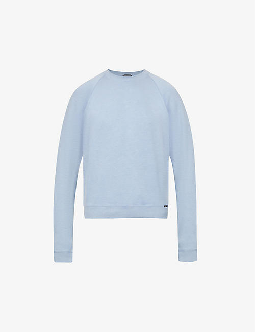 TOM FORD: Crewneck regular-fit cotton-blend sweatshirt
