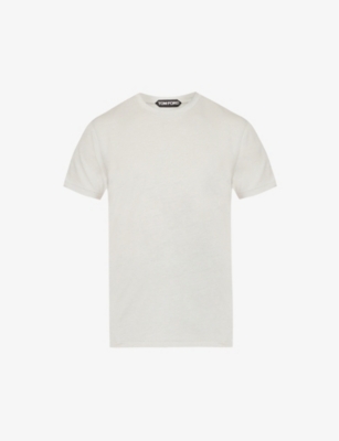 TOM FORD BRAND-EMBROIDERED REGULAR-FIT JERSEY T-SHIRT