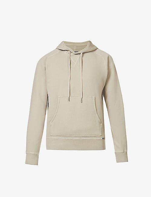 TOM FORD: Branded-tab regular-fit cotton-jersey hoody