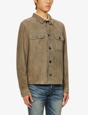 TOM FORD Collared regular-fit suede overshirt