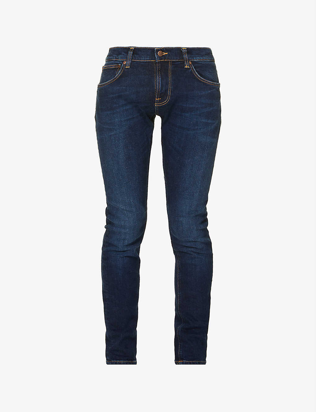 Nudie Jeans Tight Terry Regular-fit Tapered Jeans In Dark Steel