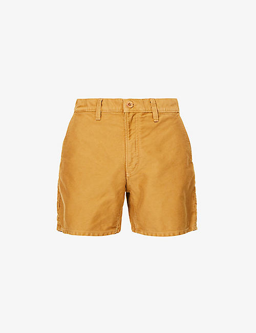 NUDIE JEANS: Luke mid-rise regular fit cotton shorts