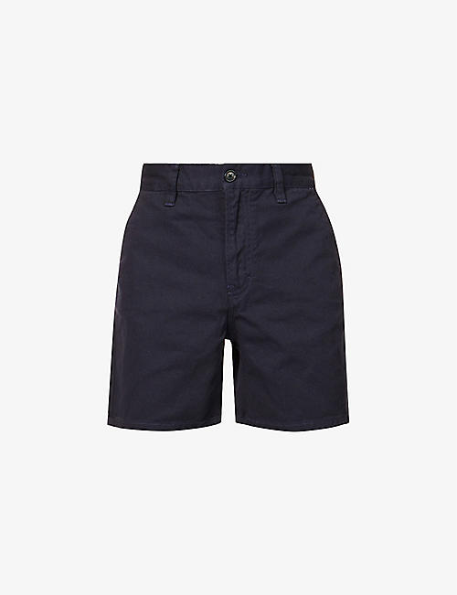 NUDIE JEANS: Luke mid-rise organic-cotton twill shorts