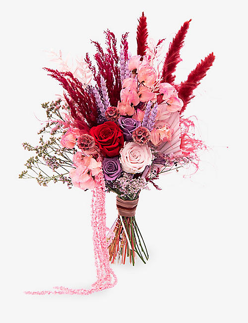 YOUR LONDON FLORIST: Colourful dried bridesmaid bouquet