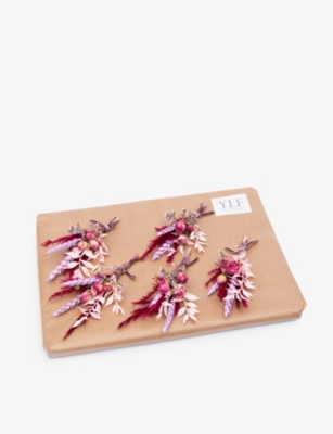YOUR LONDON FLORIST: Colourful dried buttonhole arrangements set of five