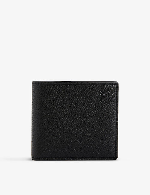 LOEWE: Logo-debossed grained leather billfold wallet