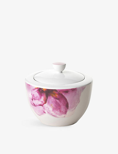 VILLEROY & BOCH: Rose Garden porcelain sugar bowl