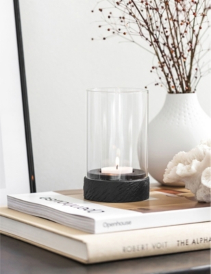 VILLEROY & BOCH: Rock small glass candle holder 14cm