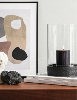 VILLEROY & BOCH: Rock large glass candle holder 27cm