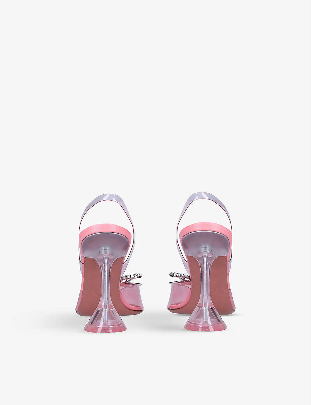 AMINA MUADDI Rosie Glass crystal-embellished sling-back PVC courts