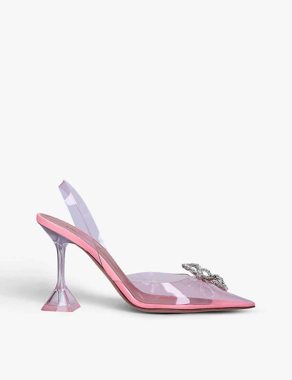 AMINA MUADDI Rosie Glass crystal-embellished sling-back PVC courts