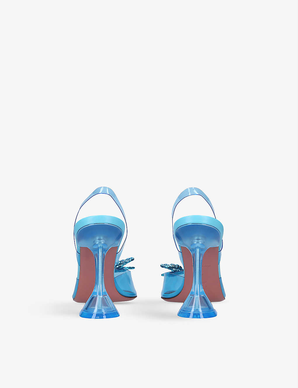 AMINA MUADDI Rosie Glass crystal-embellished sling-back PVC courts