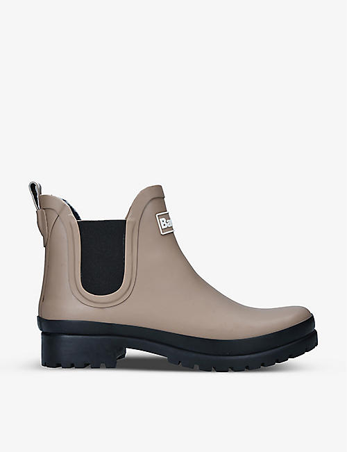 BARBOUR: Mallow rubber Chelsea wellington boots