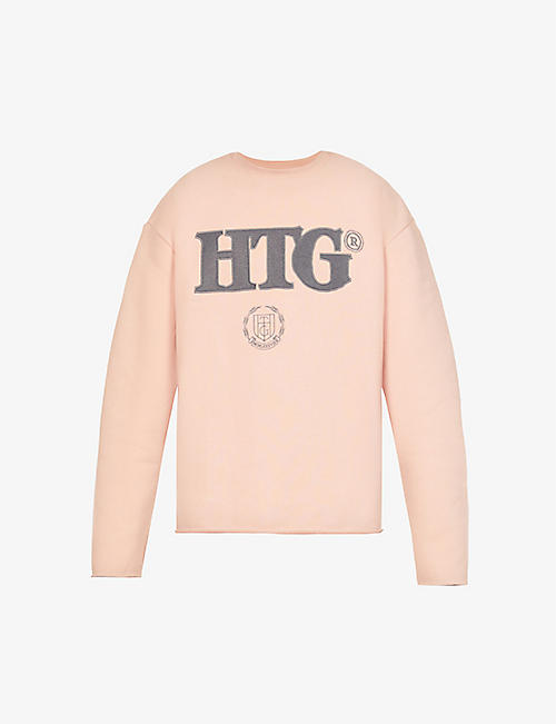 HONOR THE GIFT: Logo-embroidered cotton-jersey sweatshirt