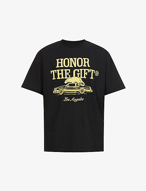 HONOR THE GIFT: Pack graphic-print oversized-fit cotton-jersey T-shirt