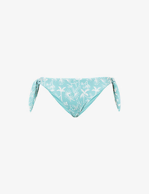 EBERJEY: Toucan Ursula tropical-print bikini bottoms