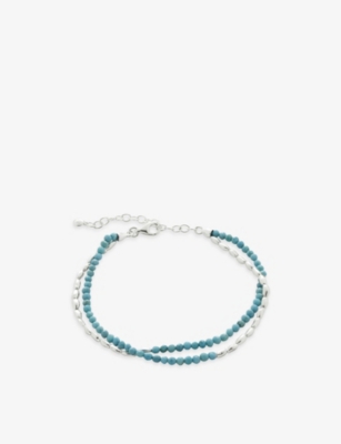 MONICA VINADER: Mini Nugget sterling-silver and turquoise bracelet