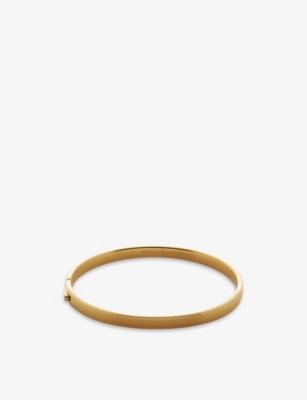 MONICA VINADER: Essential recycled 18ct yellow gold-plated vermeil sterling-silver bangle bracelet