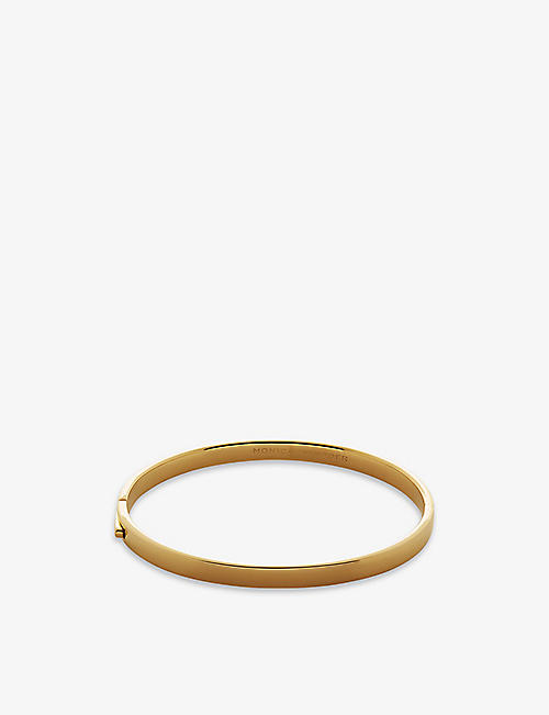 MONICA VINADER: Essential recycled 18ct yellow gold-plated vermeil sterling-silver bangle bracelet