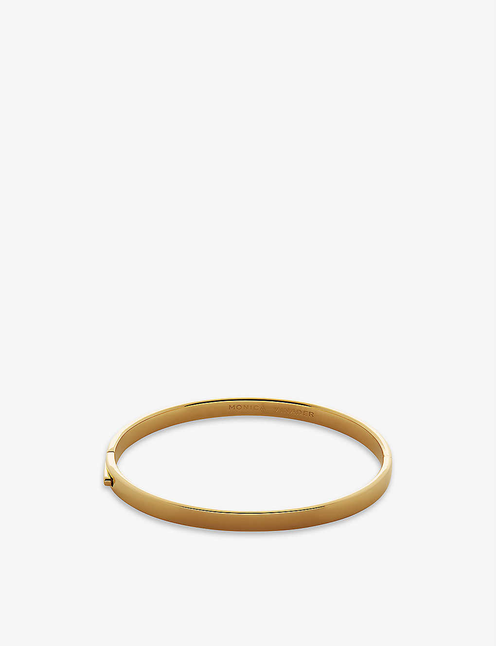 Shop Monica Vinader Women's Gold Essential Recycled 18ct Yellow Gold-plated Vermeil Sterling-silver Bangl