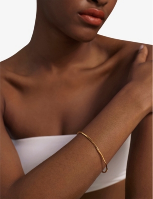 Monica Vinader Gold Siren Muse Bangle In Gold