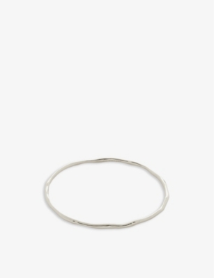 Monica Vinader Siren Muse Recycled Sterling-silver Bangle Bracelet In Silver