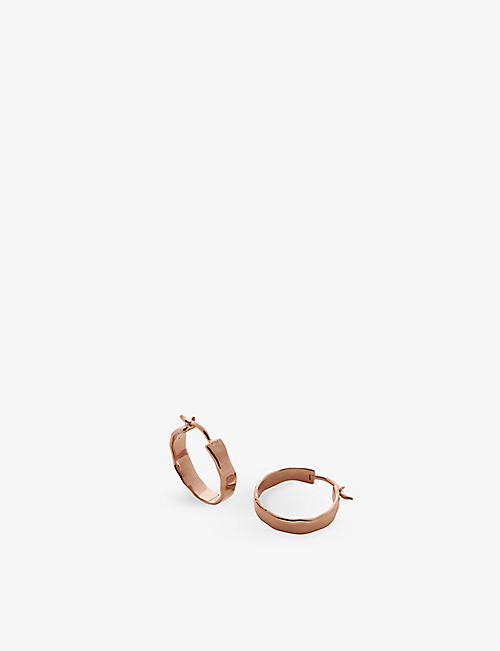 MONICA VINADER: Siren Muse small recycled 18ct rose gold-plated vermeil sterling silver hoop earrings