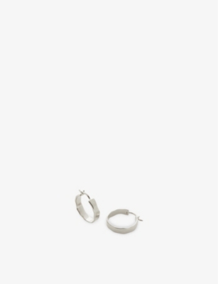 Monica Vinader Sterling Silver Siren Muse Wave Small Hoop Earrings In Silver