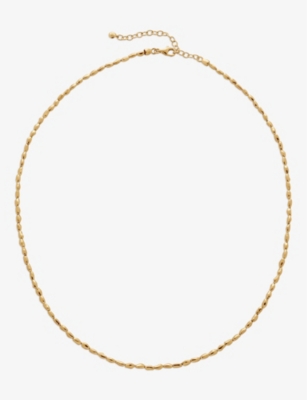 Monica Vinader Mini Nugget 18ct Yellow Gold-plated Vermeil Sterling Silver Necklace In Gold