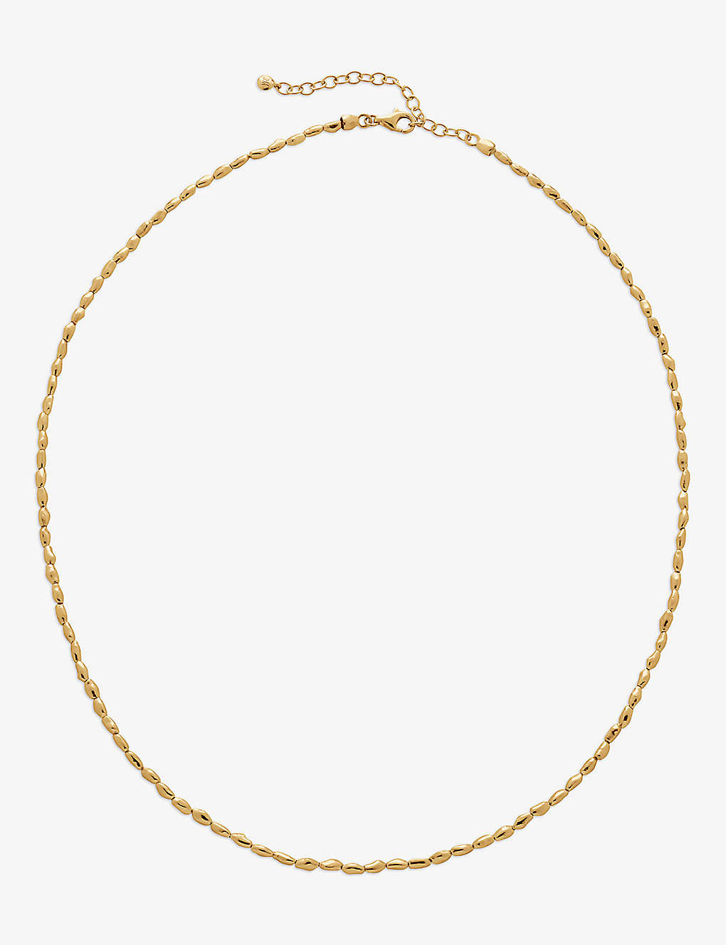 Shop Monica Vinader Womens Gold Mini Nugget 18ct Yellow Gold-plated Vermeil Sterling Silver Necklace