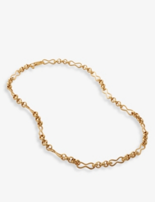 MONICA VINADER: Heritage Link recycled 18ct yellow gold-plated vermeil sterling-silver chain necklace