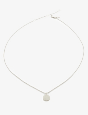 Shop Monica Vinader Womens Silver Siren Petal Sterling-silver Pendant Necklace