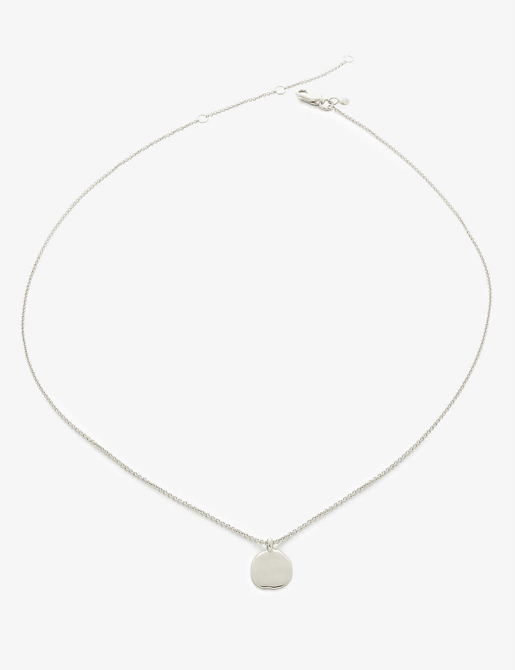 Shop Monica Vinader Womens Silver Siren Petal Sterling-silver Pendant Necklace