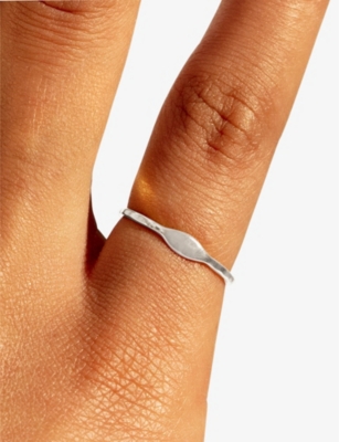 Shop Monica Vinader Women's Silver Siren Sterling Silver Ring