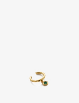 MONICA VINADER MONICA VINADER WOMEN'S GREEN MINI GEM RECYCLED 18CT GOLD-PLATED VERMEIL STERLING SILVER AND GREEN ON,56941440