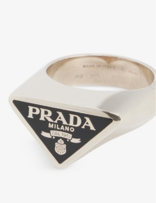 PRADA Brand-plaque 925 sterling-silver ring