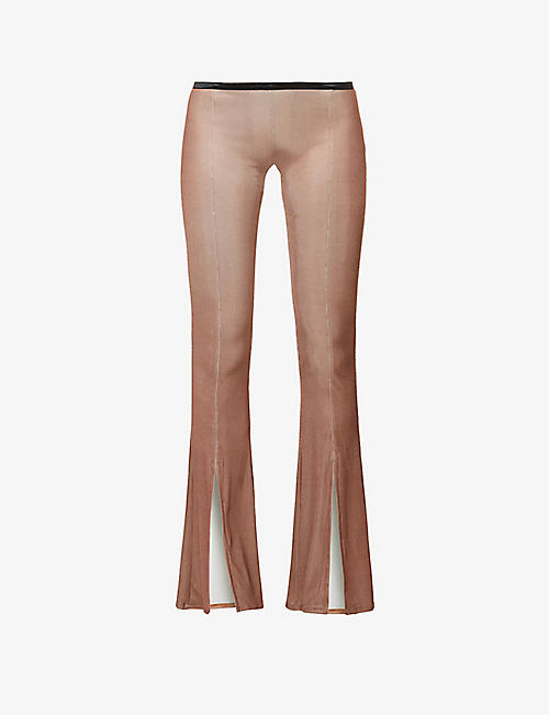 POSTER GIRL: Pam flared-leg mid-rise stretch-woven trousers
