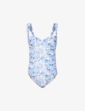HEIDI KLEIN Portofino seashell-print stretch-recycled nylon swimsuit