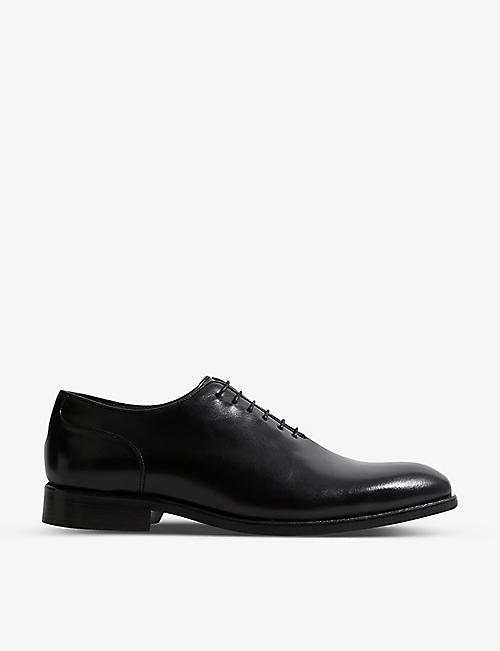 REISS: Bay almond-toe leather shoes