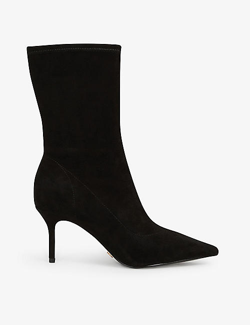 REISS: Caley pointed-toe leather heeled boots