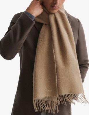 REISS: Picton cashmere and wool-blend scarf