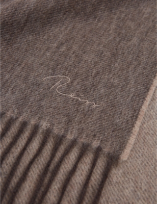 REISS: Picton cashmere and wool-blend scarf