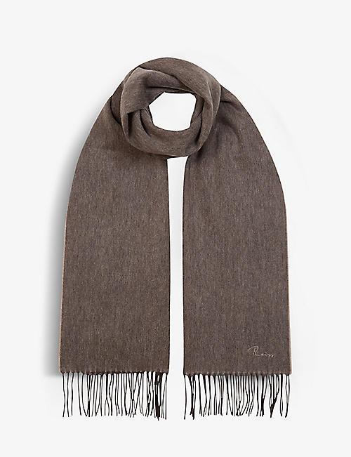REISS: Picton cashmere and wool-blend scarf