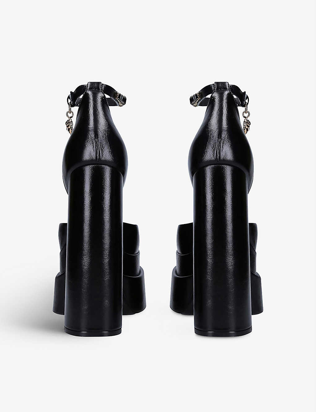 VERSACE Medusa Aevitas embellished leather platform sandals