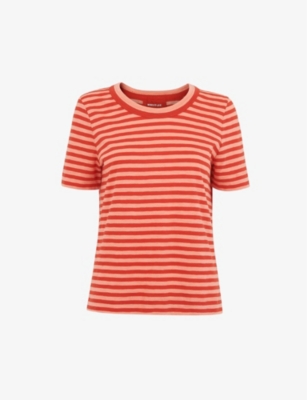 Whistles Rosa Striped Tee In Multi-coloured
