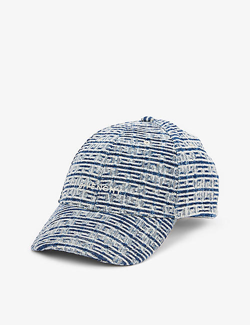 GIVENCHY: Brand-embroidered denim baseball cap